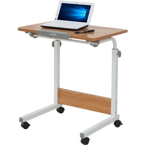 Ergonomic Modern Portable Laptop Desk with Storage Drawer Wooden Surface Rolling Home <b>Office</b> <b>Workstation</b> - Product Image 4