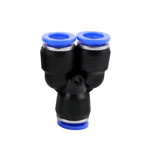 Dde Dade Pneumatics Three Way Y Type <b>Quick</b> <b>Connector</b> Py 04 06 08 10 12 14 16 Mm Pbt Plastic Pneumatic Parts - Product Image 1