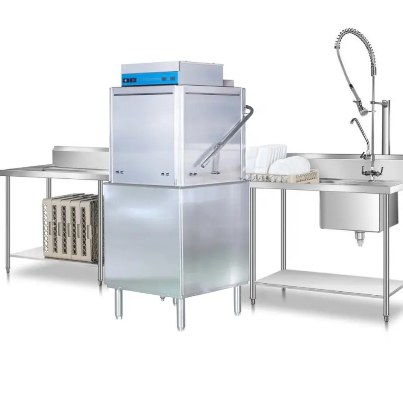 Acessórios de cozinha novos produtos 2024 equipamentos e suprimentos para restaurantes máquina de lavar louça comercial tipo capô utensílio máquina de lavar louça