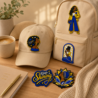 Set de Parches Bordados Personalizados con Inspiración Religiosa para Chicas Negras, para Gorras, Mochilas, Chaquetas, Regalos de Boutique y Artículos para Eventos