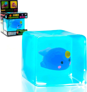 Wholesale Glow in the Dark Whale Squish Toy Stress Cube Squishy Fidget Toys Sensory Toys Stress <b>Balls</b> - Product Image 3