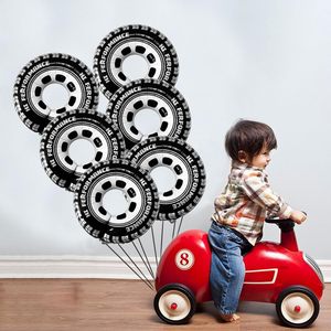 Lot de 6 ballons géants en aluminium de 30 pouces en forme de roue de voiture de course, personnalisables, pour décorations de fête d'anniversaire - Product Image 5