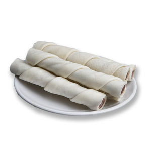 100% doğal ham deri füme domuz eti kabadayı sopa dolum köpek çiğnemek kemik aperatifler - Product Image 1