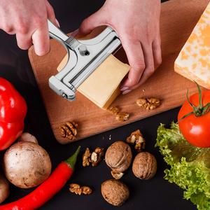 Cuchillo rebanador de queso de alambre de acero inoxidable de grosor ajustable al por mayor para cortar quesos blandos y semiduros, herramienta de cocina - Product Image 2