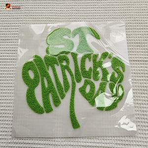 Parches Termoadhesivos DTF Personalizados al por Mayor, Grandes, de Felpa, con Diseño de Trébol de Cuatro Hojas, para Ropa - Product Image 4