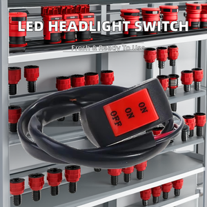 TCYATO 22mm 오토바이 핸들바용 LED 헤드라이트 스위치 상향등/하향등 3선 점화 버튼 주행등 스위치 - Product Image 6