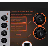 Fuers — four électrique professionnel, 2 plateaux, haute efficacité, pierre, Pizza, bon prix, FBP-2PT