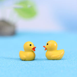 Figurine d'animal de micro-paysage, petit canard jaune, figurine de maison de poupée, mini-jardin, décoration de la maison, ornements en résine - Product Image 4