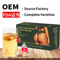 30 Sachets de Thé OEM – Thé Herbal Doux et Nourrissant pour le Corps, Saveur Mélangée, pour l'Augmentation des Fesses chez la Femme, Emballage en Boîte