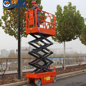 Plateforme élévatrice à ciseaux électrique portable réglable pour travaux en hauteur, mini échafaudage d'atelier, 4 m, 5,8 m, plateforme pour panier de travail - Product Image 5