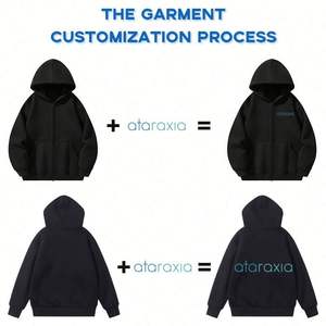 400GSM Heavy Weight Hoodies Manufacturer Streetwear Custom With Logo for Men Oversized Cotton Hoodie - Product Image 3