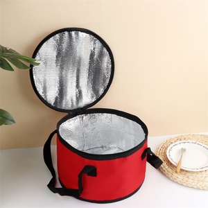 Borsa Termica Rotonda Isolante per Torte, Contenitore Termico Riutilizzabile per Dolci, Borsa Frigo Pieghevole per Casseruole - Product Image 2