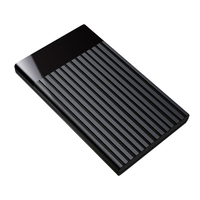 SHUOLE casing HDD portabel 2.5 inci, sarung hp eksternal SATA dengan lampu RGB, Hard disk drive kualitas bagus