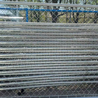 Malla de Alambre Galvanizado con Forma de Diamante Q195 1.5-3.5mm 50x50mm, Valla Flexible Anti-Impactos para Canchas Deportivas de Baloncesto