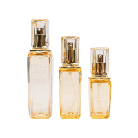 Bouteilles cosmétiques de luxe en PET rechargeables et vides, haut de gamme, avec pompe pulvérisatrice et impression sérigraphique, en gros, de Guangdong