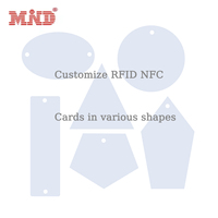 Tarjeta RFID UHF ISO 18000-6c, Tarjeta de PVC con Chip UCODE 9, EPC Gen2 860-960mhz, Tarjetas RFID en Blanco, Tarjetas RFID UHF de PVC