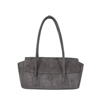 Sac à main élégant en PU, couleur unie, avec surpiqûres, sac fourre-tout moyen pour femme, idéal pour le quotidien, le shopping, les rendez-vous, les voyages et les sorties décontractées