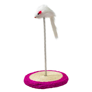 Juguetes para gatos, ratón de sisal con resorte, divertido ratón de juguete para rascar para gatos, juguetes para gatos con resortes. - Product Image 2