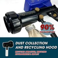 Pistolet de sablage pneumatique Lematec, capacité 600cc, pression de travail 90-150 PSI, outil de sablage sans poussière