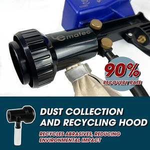 Outil de sablage pneumatique sans poussière avec récupération de sable de 90% LEMATEC AS118 pour un sablage écologique - Product Image 5