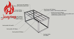 Nhà container khung thép hiện đại, có thể mở rộng, đạt chứng nhận CE, lắp ghép sẵn, sử dụng làm phòng ngủ, thiết kế đóng gói phẳng, dùng được trong nhà và ngoài trời - Product Image 2