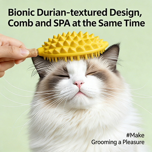 Pet durian <b>massage</b> comb, <b>cat</b> de-floating comb, <b>cat</b> hair cleaner,brush comb, multi-functional shaver brush - Product Image 2