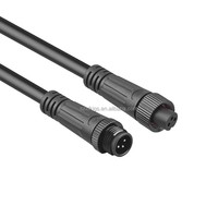 Connecteur de câble adaptateur étanche M10 IP67 à 2 broches, longueur personnalisée, boîtier en aluminium et PVC, 5A, fils en cuivre mâle/femelle, connexions de fils