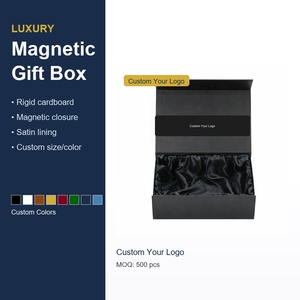 Boîte en papier de luxe avec logo personnalisé en relief, matériaux recyclés, emballage pour perruques, boîtes cadeaux pliantes magnétiques, texture premium pour cheveux - Product Image 5