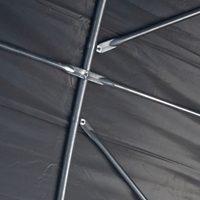 Tenda ad Arco per Container con Pannelli Trasparenti, Struttura in Acciaio PVC, Riparo per Stoccaggio Montato su Container Marittimo