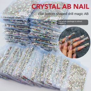 Seluruh paket eksklusif 1440 bentuk kaca kristal AB bor bawah datar untuk warna 3D kain ramah lingkungan grosir - Product Image 5