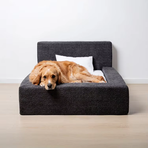 Nuevo diseño, sofá cama para mascotas, camas personalizadas para perros Marshmallow, cubierta de Boucle lavable, cama de compresión acogedora de espuma para dormir - Product Image 6