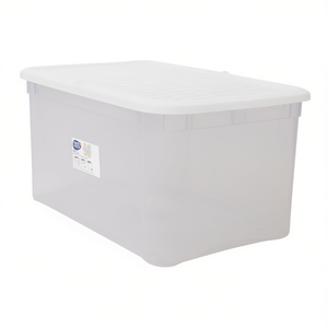 Caja de Almacenamiento Marea 570x390x290mm PP Transparente Ecológica con Tapa, Capacidad 20-35L, para Organización del Hogar - Product Image 1