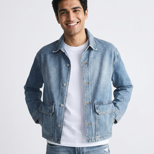 High Street Style Chaquetas de mezclilla para hombres La mejor calidad Etiqueta privada personalizada Temporada de invierno Venta caliente a un precio - Product Image 1