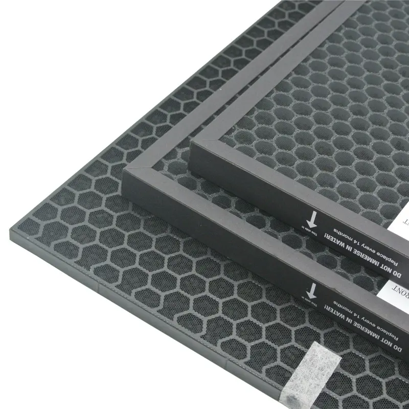 Custom black panel honeycomb cardboard frame activated carbon air filter