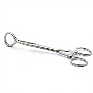 Pinzas quirúrgicas Collins para sujeción de lengua, 6.5 pulgadas, mandíbulas anchas de 20 mm, instrumentos de sujeción de acero inoxidable - Product Image 1