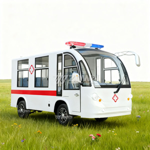 Chariot de transport électrique ZOWN à cabine fermée avec feux de signalisation pour les services de parc - Product Image 3