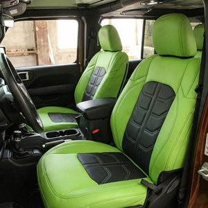 <span class=keywords><strong>Coprisedili</strong></span> in Pelle Personalizzati GANE per <span class=keywords><strong>Jeep</strong></span> Gladiator/Wrangler, Verde e Nero, Traspiranti, Antimacchia, per Tutte le Stagioni, di Lusso - Product Image 1