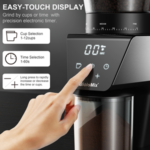 Macinacaffè Elettrico a Macine Coniche con 30 Impostazioni di Macinatura, Timer Digitale, per Espresso e <span class=keywords><strong>Caffè</strong></span> Pour Over - Product Image 3