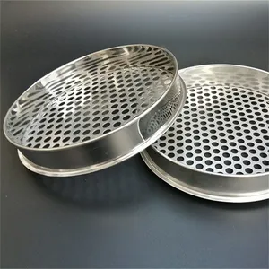 Diameter 200 Mm 8 Inch Stainless Steel Sieve Perforated 0.5mm 1mm 2mm 3mm 4m 5mm Round Hole Test Sieve
