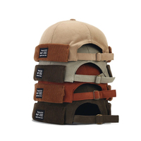 Bonnet Docker Sans Visière Casquette Courte en Velours Côtelé pour Hommes Femmes Y2K Vintage Rétro Streetwear Hiver Automne
