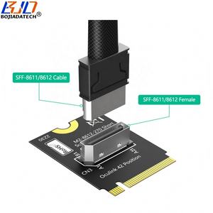 Oculink konektor SFF-8612 SFF-8611, ke 2230 NGFF <span class=keywords><strong>M</strong></span>.<span class=keywords><strong>2</strong></span> PCI-E 4.0 NVME Key-<span class=keywords><strong>M</strong></span> Antarmuka adaptor konverter kartu tipe pendek - Product Image 4
