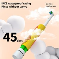 Brosse à dents électrique pour enfants personnalisée, dessin animé, poils doux, IPX7, 3 modes, blanchiment des dents, minuterie intelligente, rotative, compatible avec les têtes B Oral
