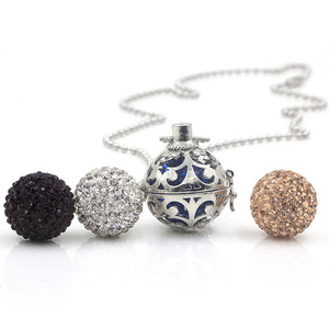 Collar con Colgante de Bola de Diamantes de Imitación Estilo Europeo, de Acero de Titanio, para Uso Diario, Regalo, Joyería - Product Image 5