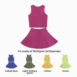 Conjunto de Ropa de Yoga para Niña Recién Llegado, Conjunto de Ropa sin Mangas para Niña, Cuello Redondo, Conjunto de Dos Piezas para Niña, Conjuntos de Ropa Deportiva para Niña - Product Image 1