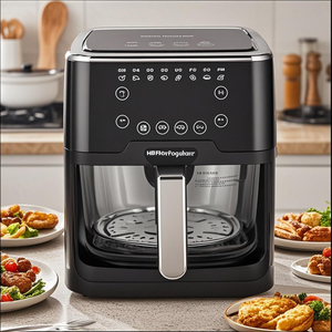 Nuevo horno freidora de aire Digital inteligente de plástico caliente multifuncional eléctrico cuadrado ventana de visualización protección contra sobrecalentamiento hogar garaje - Product Image 2