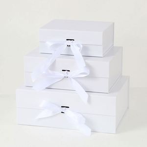 8.6X6.6X3.3 Inches S M L Size Box Gift Boxes Lids <b>Presents</b> With Closure and Ribbon for Wedding Storage Birthday - Product Image 4
