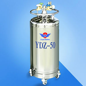 Tanque Micro LN2 de aislamiento térmico, tanque de nitrógeno líquido de laboratorio de autopresurización de 200L con ruedas giratorias - Product Image 2