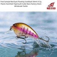 Leurre flottant Red Eyes 50mm 9.5g en plastique dur pour Topmouth Culter Bass, stock d'usine, vente en gros de matériel de pêche