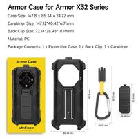 Casing Ponsel Ulefone Armor X32 / X32 Pro dengan Klip Belakang dan Carabiner