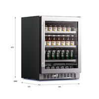 Distributeur de vin de 46 bouteilles de haute qualité Réfrigérateur personnalisé en usine-Source d'alimentation électrique en acier inoxydable intégrée